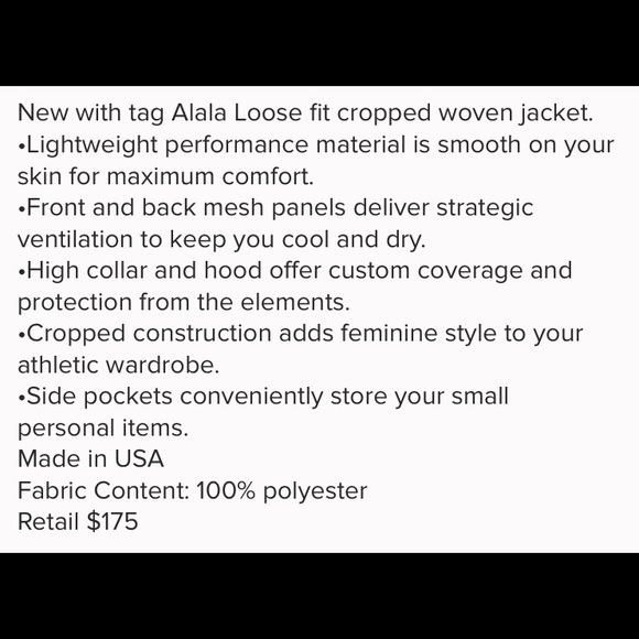 BNWT Alala Woven Jacket - Picture 6 of 6